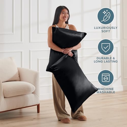 Bare Home Satin Pillowcases Envelope - Image 6