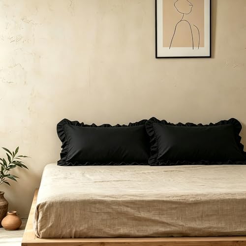 Ruffle Pillow Case Queen Size Set of 2 - Image 3