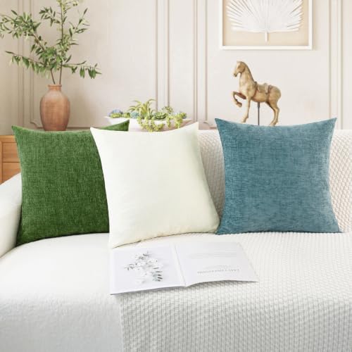CaliTime Decorative Couch Throw Pillow Covers 16 X 16 Inches Forest Green - Image 5