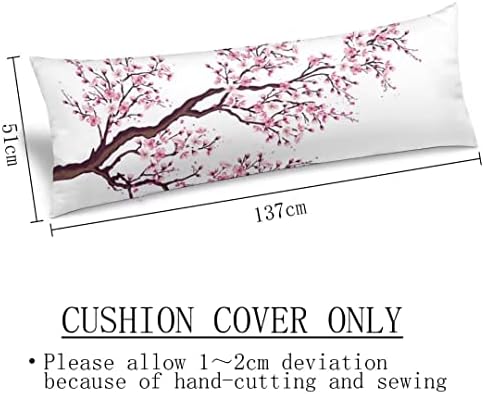 Cherry Blossom Body Pillow Cover Japanese Cherry Blossoms Flourishing, Sofa - Image 3