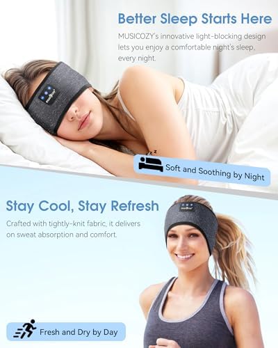MUSICOZY Sleep Headphones Bluetooth Headband Headphones - Image 2