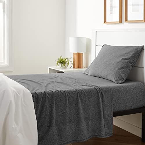 Amazon Basics Breathable, Stretchy 3 Piece Bed Sheet Set, 100% Cotton Jersey by AmazonBasics