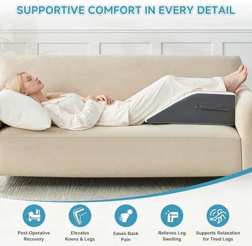 Yojoker Leg Elevation Pillows for Swelling, Memory Foam Wedge Pillow for Legs - Image 5