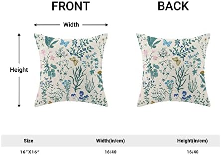 AEIOAE Spring Pillow Covers 16x16 Inch Set of 2, Seasonal Floral Outdoor - Image 4