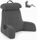 Reading Pillow for Bed with Detachable Neck Roll and Shredded Memory Foam by Unknown