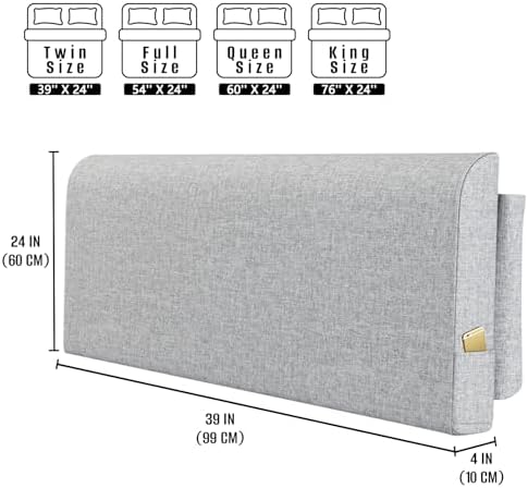 Twin Headboard Pillow Cushion, Wall Mounted No Drill Headboard Pad - Image 2