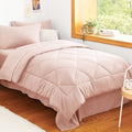 CozyLux Twin Comforter Set 68"x88" Blush Pink by CozyLux