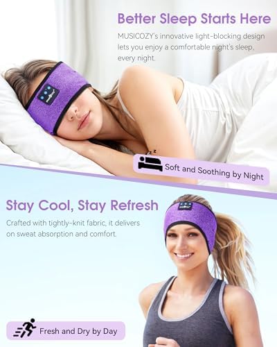 MUSICOZY Sleep Headphones Bluetooth Headband Headphones - Image 2