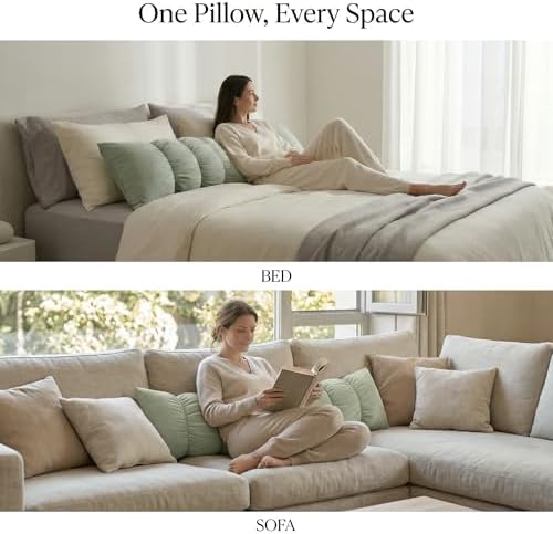 Pat. Pend. Full Body Pillow for Adults, 59 Inch, Celadon Green - Image 4