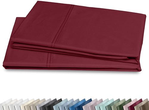 California Design Den 600 TC Set of 2 King Size Pillow Case, Brick Red by CaliforniaDesignDen