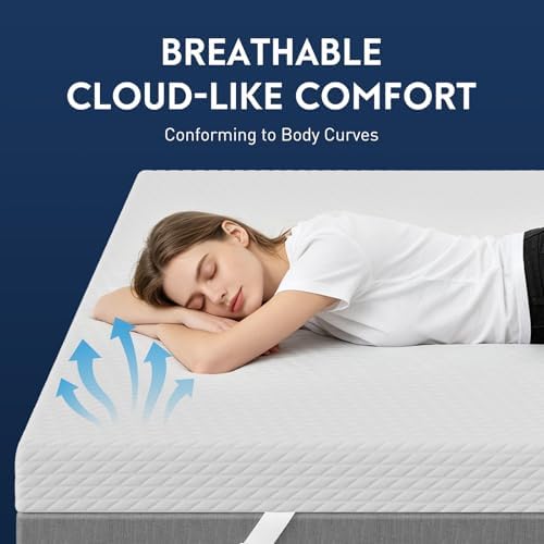 3 Inch Cooling Gel Memory Foam Mattress Topper Twin - Image 5
