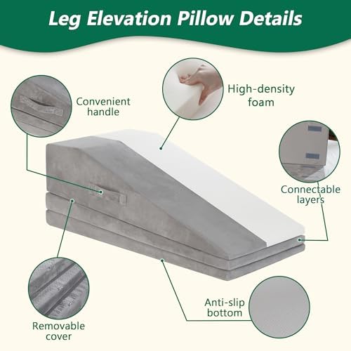 3 Heights Leg Elevation Pillow Blood Circulation, L 29" - Image 5