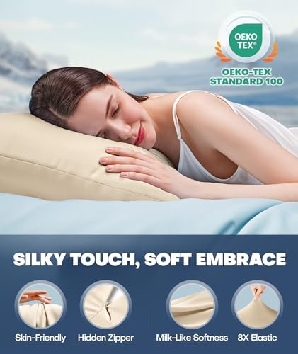 Ultra-Chill Cooling Pillowcase for Hot Sleepers, Softer Than Silk Pillow Cases - Image 5