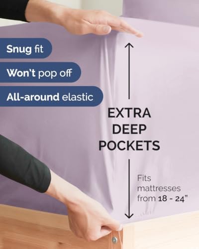 CGK Linens 2 Pack Extra Deep Queen Fitted Sheets - Image 2