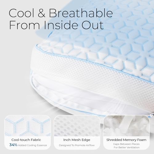 Sweetnight Cooling Pillows King Size Set of 2, CertiPUR-US Pillows - Image 3