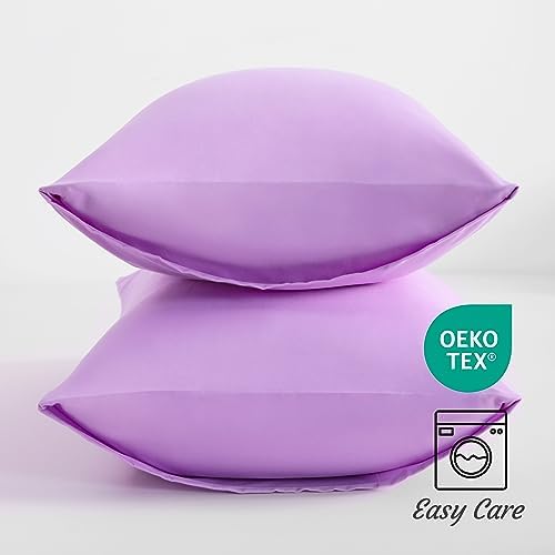NTBAY California King Microfiber Pillowcases, Light Purple - Image 3