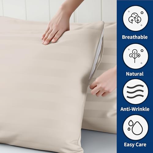 Toddler Pillow Protector Set of 4, 100% Egyptian Cotton Pillow Cases - Image 2