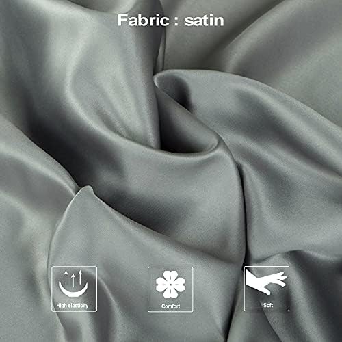 NTBAY Body Satin Pillowcase, Dark Grey - Image 2