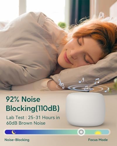 Babelio Portable White Noise Machine + Travel Case in Grey, - Image 4