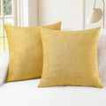 CaliTime Decorative Couch Throw Pillow Covers 18 X 18 Inches Gold by CaliTime