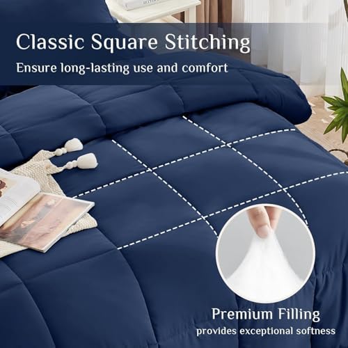 JOLLYVOGUE Twin Comforter Set, Ultra-Soft Bed in a Bag Twin Size 5 Pieces - Image 3