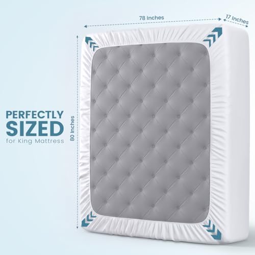 Waterproof King Size Mattress Protector fits Upto 17" Deep Pocket - Image 4