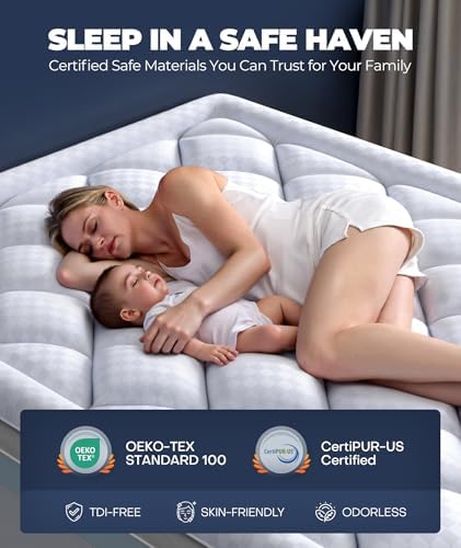 5 Inch Mega Support Memory Foam Full Size Mattress Topper - Image 6