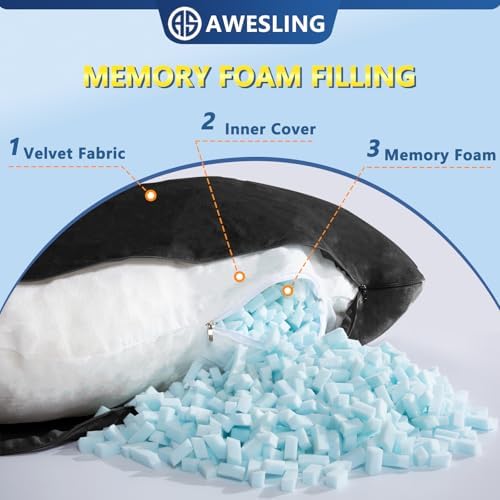 Shredded Memory Foam U Shaped Pregnancy Pillow - Image 4