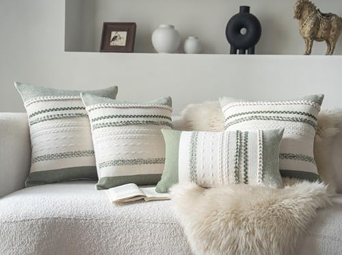 Cethom Boho Throw Pillow Covers 20x20 Inch Set of 2, Accent Cushion Cover - Image 6