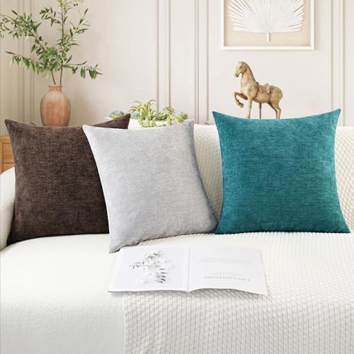 CaliTime Decorative Couch Throw Pillow Covers 20 X 20 Inches Teal - Image 5