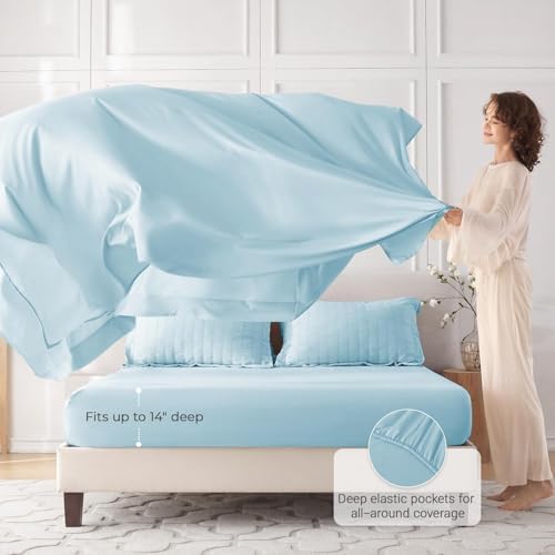 MUXHOMO 7 Pieces Full Comforter Set, Seersucker Bed in a Bag Full Size - Image 3