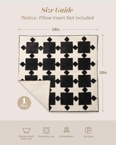 Embroidered Throw Pillow Cover 18x18 Inch - Image 4