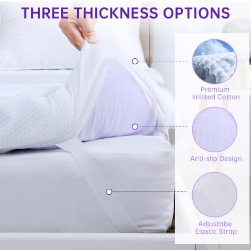 MUXHOMO 2 Inch 7-Zone King Mattress Topper, Egg Crate Memory Foam Mattress - Image 3