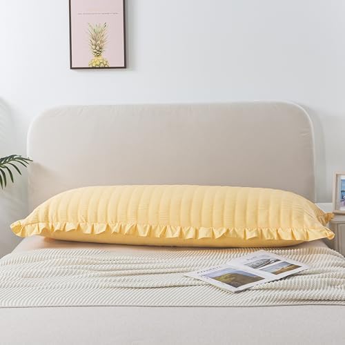 H Household Seersucker Body Pillowcases, 20x54 inches Long Pillowcase Ruffled - Image 3