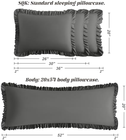 BEDSUM Body Ruffled Pillow Sham - Image 3