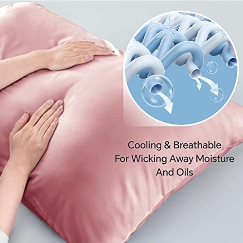 BEDELITE King Pillow Cases Set of 2, Rayon Derived from Bamboo, Rose Pink - Image 3