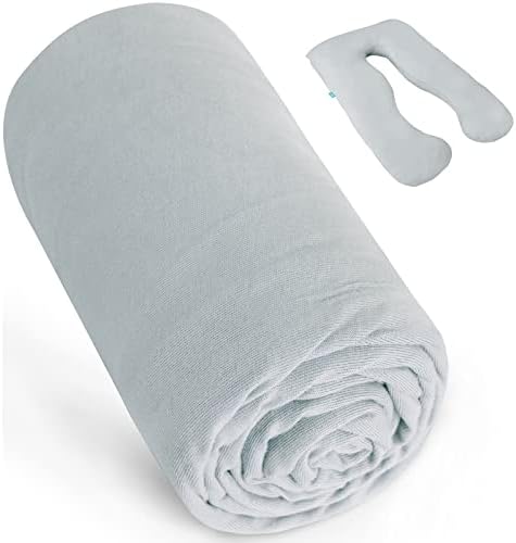 Pregnancy Pillow Cover U-Shaped 100% Cotton by Bilobanbabybedding