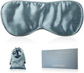 Sleep Mask 100% Mulberry Silk, Misty Blue by ZOESMIEN
