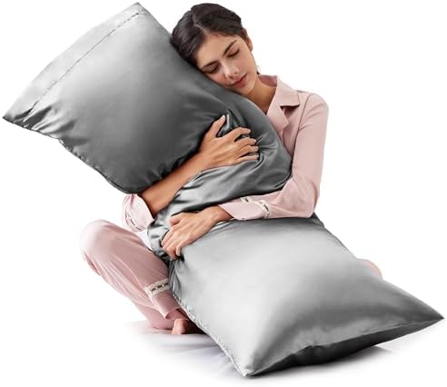 Love's cabin Satin Body Pillowcase 20x54, Cooling Pillow Cover by Lovescabin