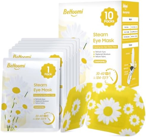 BeHoomi Steam Eye Mask, Self Heating Disposable SPA Warm Compress by BeHoomi