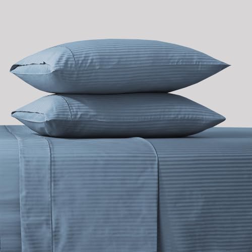 Feather & Stitch 100% Cotton Sateen 500 TC Split King Size Bed Sheet Set - Image 4