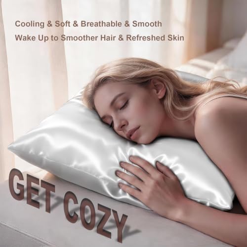 LYSHIN White Silk Pillow Cases King Size - Image 5