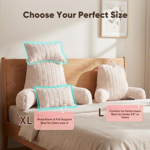 28" XXL Reading Pillow, Backrest Pillow - Image 3