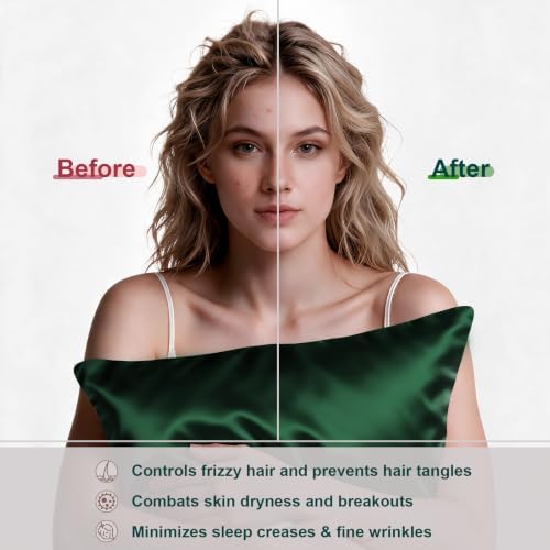 LYSHIN Silk Pillow Cases 2 Pack Queen Size - Image 4