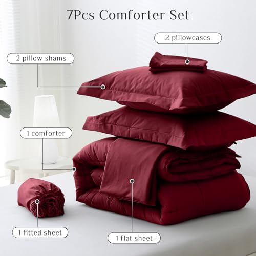 JOLLYVOGUE California King Comforter Set, Ultra-Soft Bed in a Bag Cal King Size - Image 5