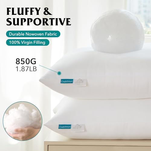 Oubonun 22 x 22 Throw Pillow Inserts Set of 4 - Image 4