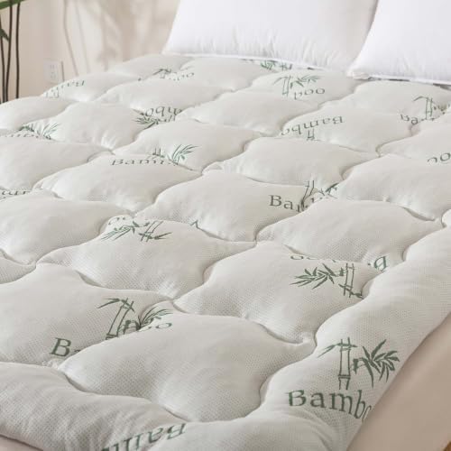 Whatsbedding Bamboo Viscose Memory Foam Mattress Topper 1500gsm by WhatsBedding