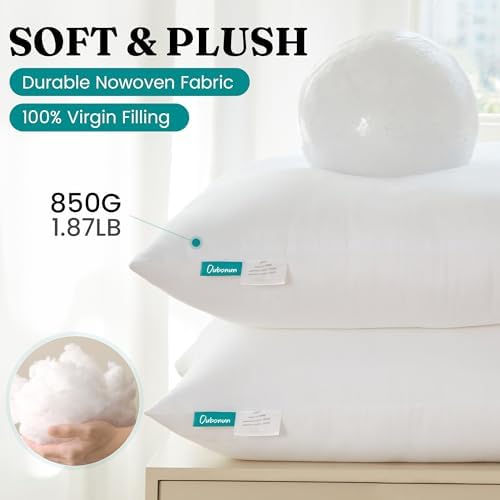 Oubonun 22 x 22 Throw Pillow Inserts - Image 4