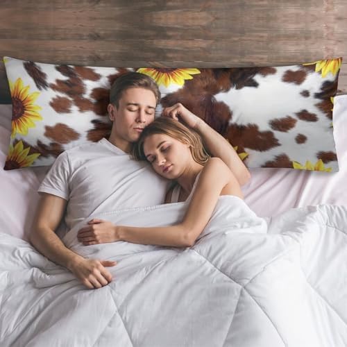 Cowhide Sunflower Body Pillow Cover Pillowcase - Image 6