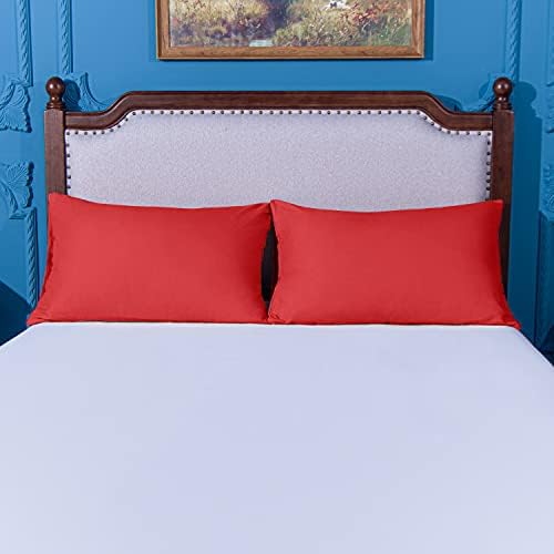 NTBAY Microfiber King Pillowcases, 2 Pack, 20 x 40, Wine Red - Image 4